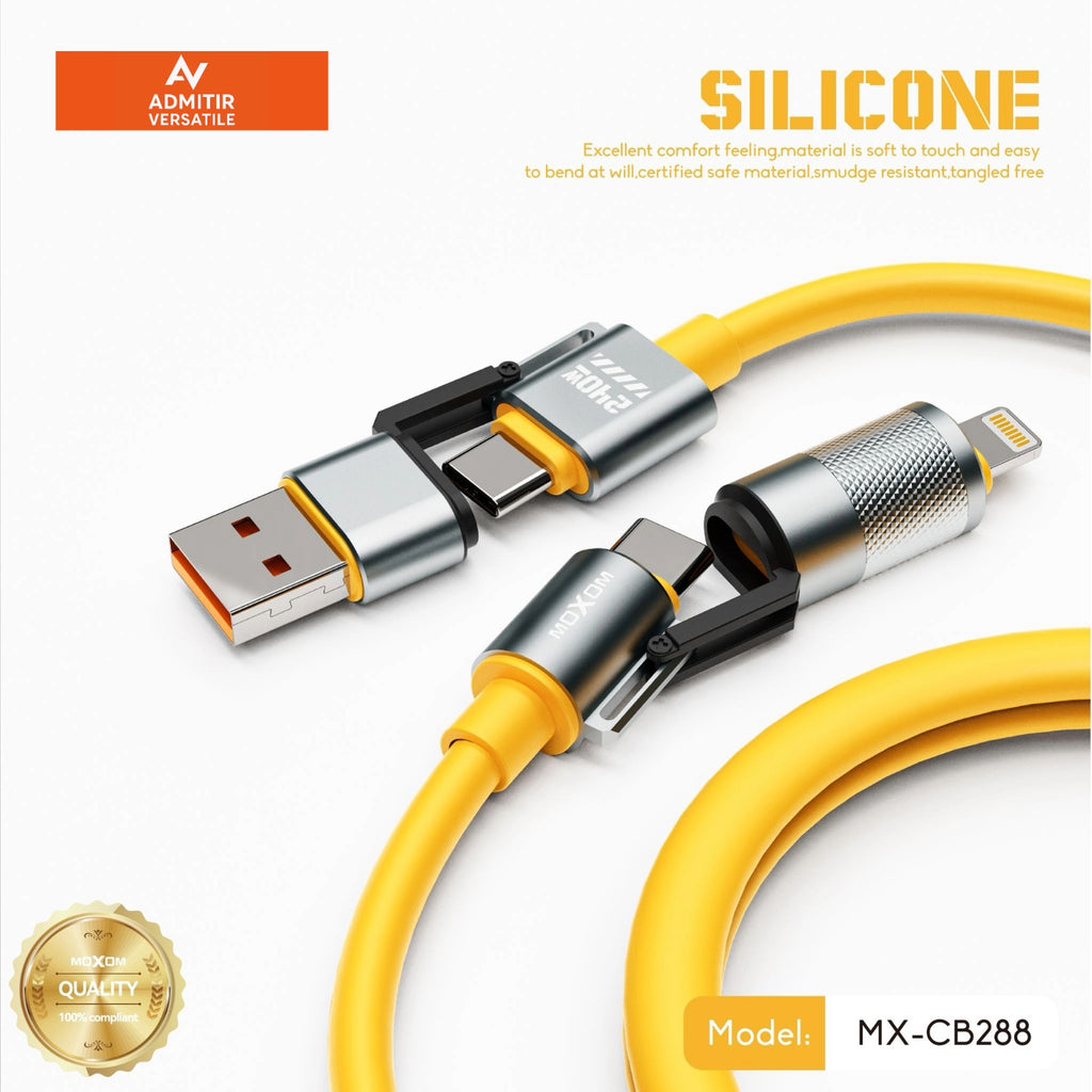 4-In-1 Silicone Fast Charging 240W Cable