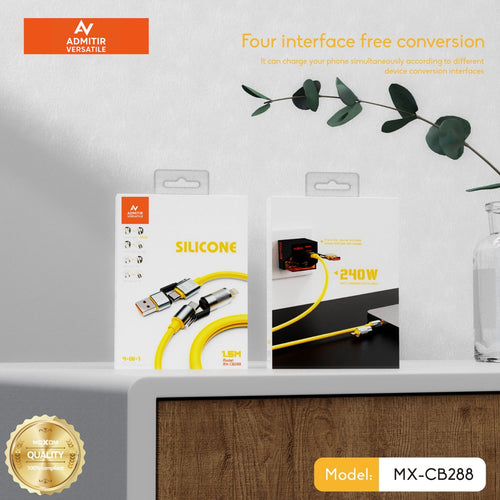 4-In-1 Silicone Fast Charging 240W Cable