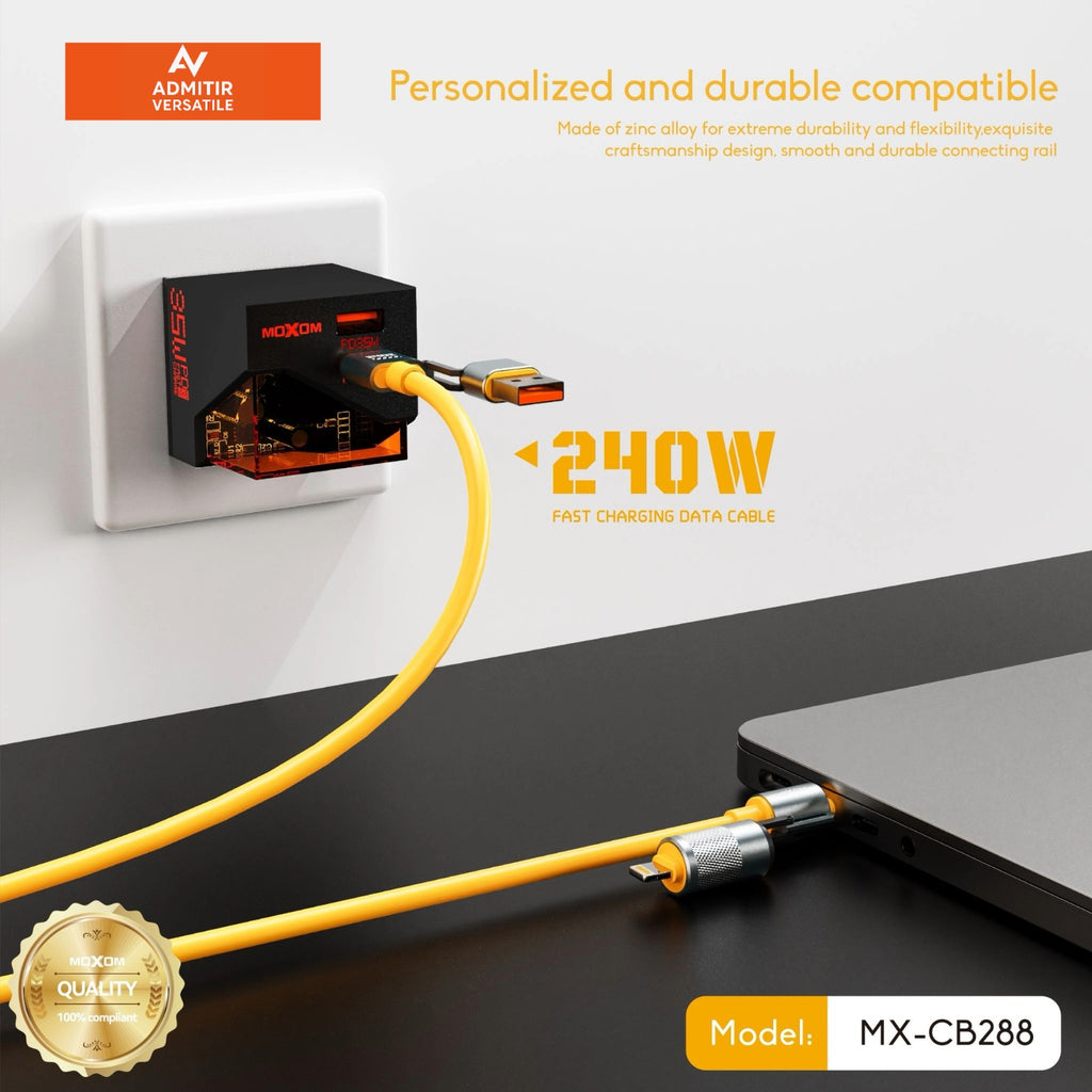 4-In-1 Silicone Fast Charging 240W Cable