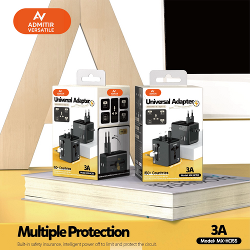 3-In-1 UK/EU/US Travel Charger